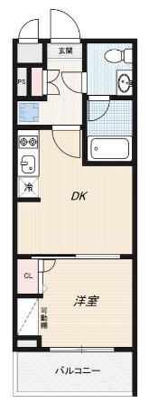 アーバンパーク品川豊町(1DK/2階)の間取り写真