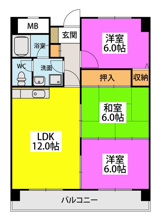 レスピーザ53(3LDK/3階)の間取り写真