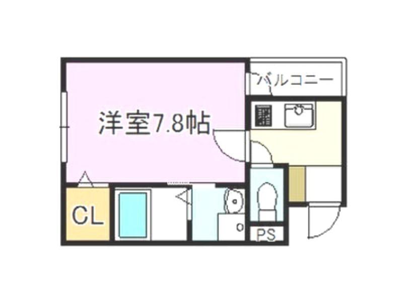 アッシュメゾン林寺(1K/1階)の間取り写真