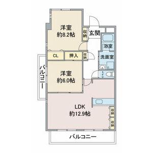 リアン東山(2LDK/2階)の間取り写真