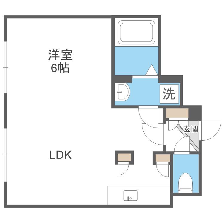 PROGRESS(1LDK/2階)の間取り写真