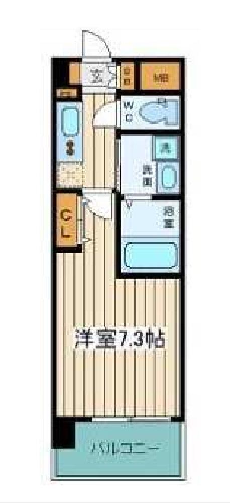 ジュネーゼグラン福島EBIE(1K/4階)の間取り写真