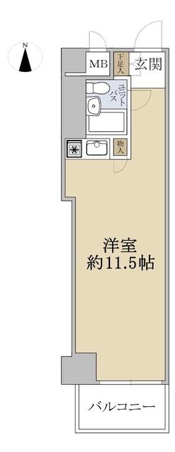 藤和下北沢ハイタウンA(ワンルーム/3階)の間取り写真
