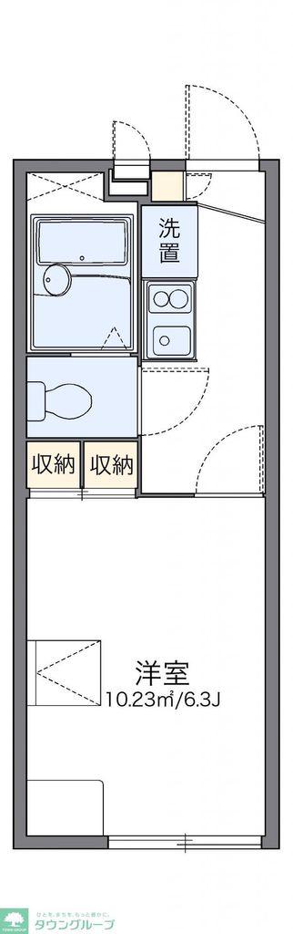 レオパレス高木(1K/2階)の間取り写真