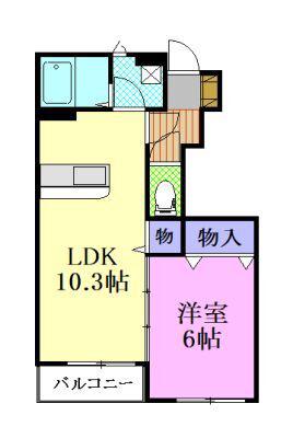 タルガ・フローリオ弥生(1LDK/1階)の間取り写真