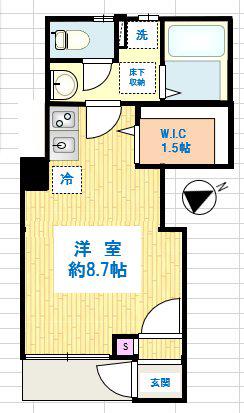 N-FLAT白金(ワンルーム/1階)の間取り写真