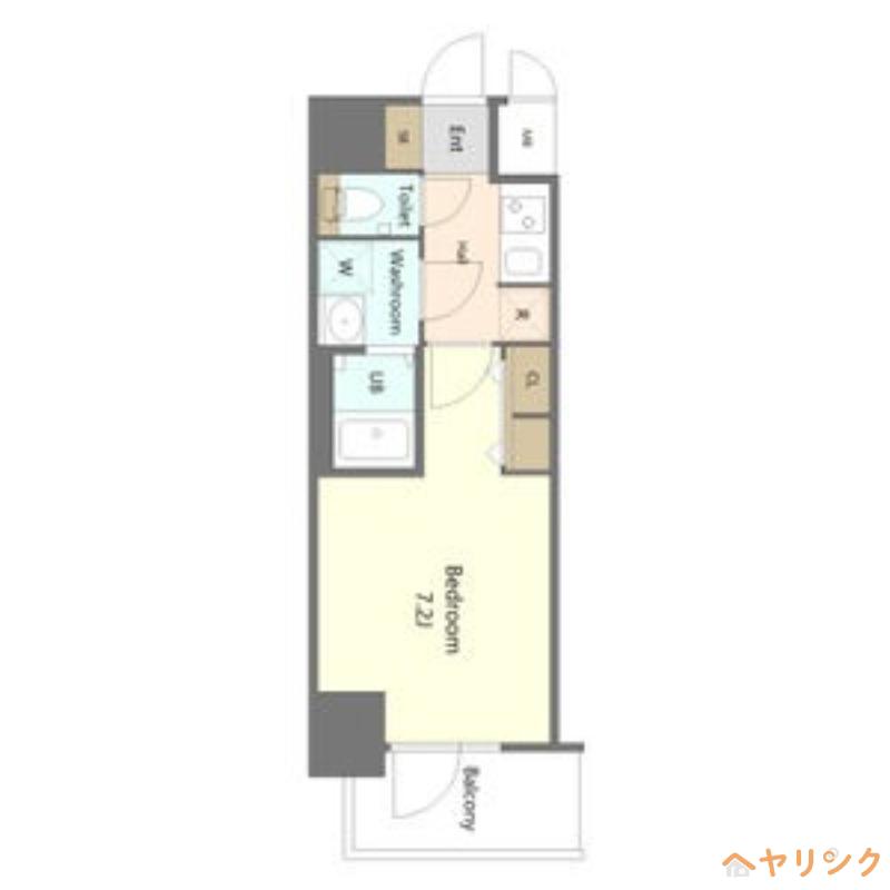 S-RESIDENCE名古屋菊井ALINE(1K/3階)の間取り写真