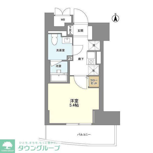 ミリアレジデンス御茶ノ水(1K/8階)の間取り写真