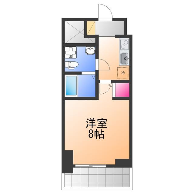 ラシーヌ宿院(1K/12階)の間取り写真