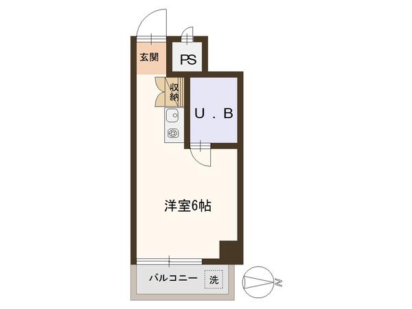 トップ浅草(ワンルーム/6階)の間取り写真