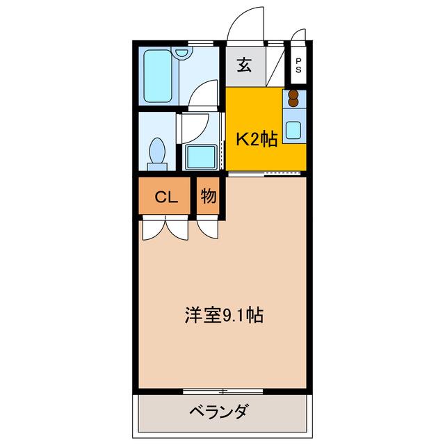 U・TOPIA44(1K/3階)の間取り写真