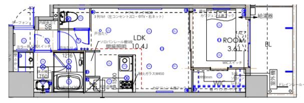 ブエナビスタ難波タワー(1LDK/7階)の間取り写真
