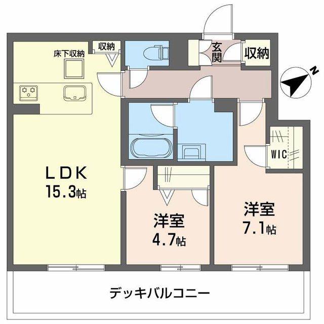 メゾン カルム(2LDK/1階)の間取り写真