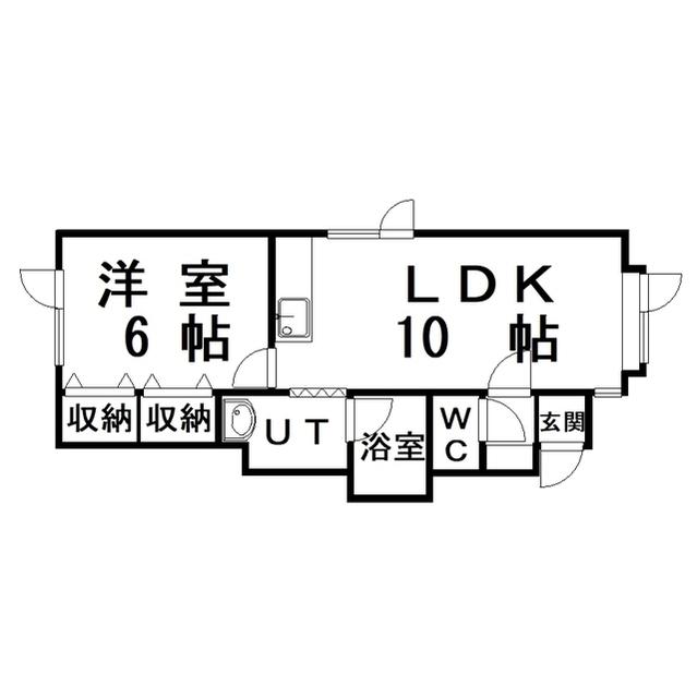 グレープ(1LDK/2階)の間取り写真