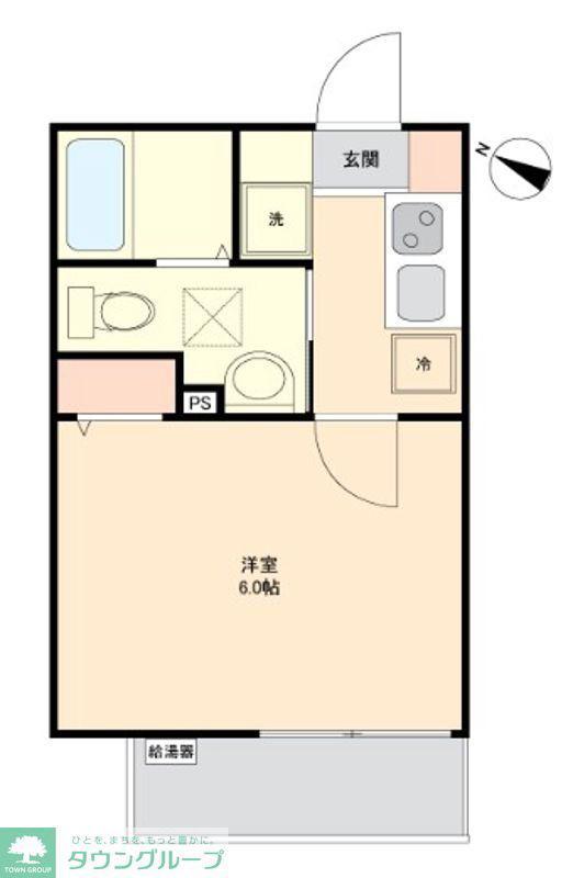 しずくBLANC(1K/3階)の間取り写真
