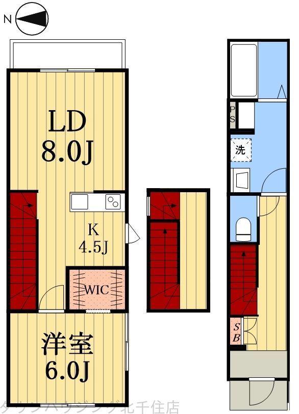 ブランカ尾久(1LDK/1階)の間取り写真