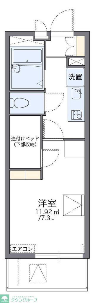 レオパレスブリエスト(1K/2階)の間取り写真