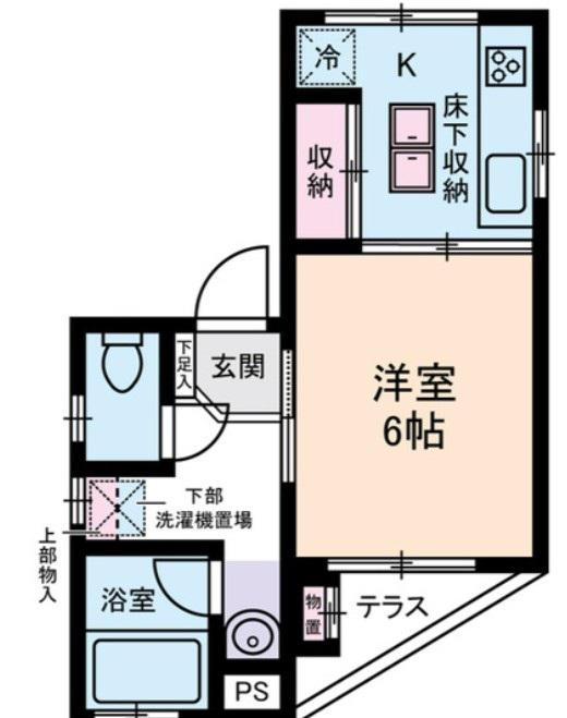 スクエア東新町(1K/1階)の間取り写真