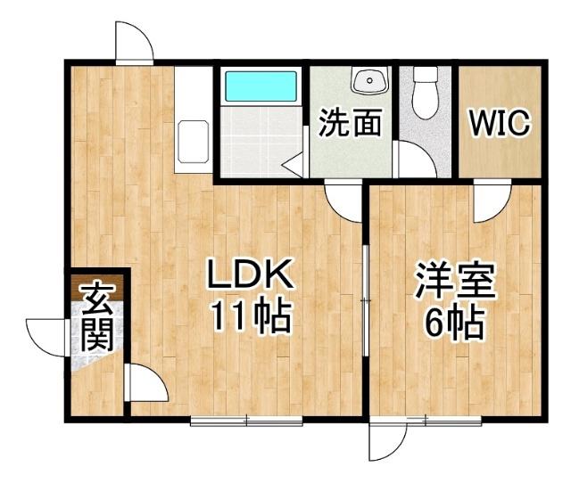 CLASSE(1LDK/2階)の間取り写真