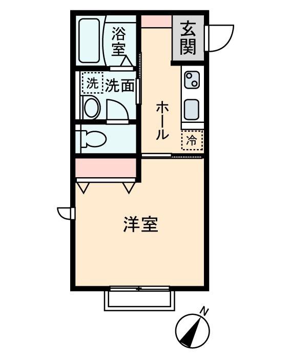 ハイム リンデン(1K/2階)の間取り写真