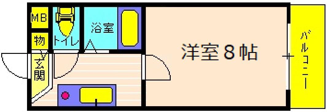 サンシャビル(1K/3階)の間取り写真