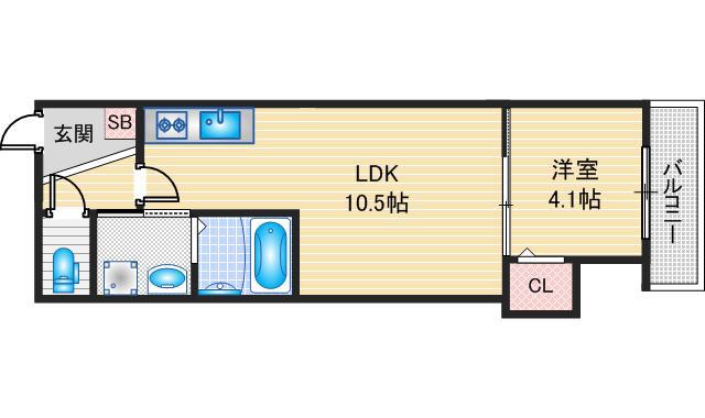 総持寺2丁目計画(1LDK/3階)の間取り写真