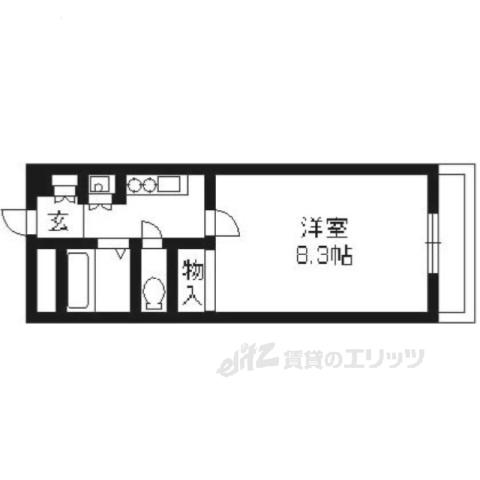 ルミナス・ユキ(1K/2階)の間取り写真