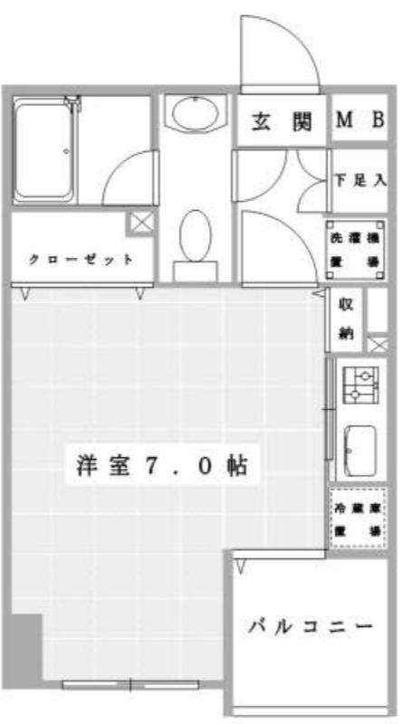 アレグリアス相模大野(ワンルーム/3階)の間取り写真