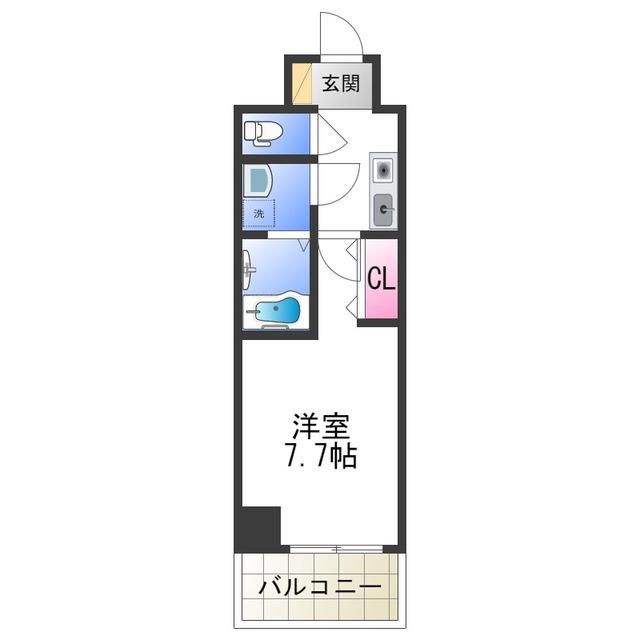 FREEDOM RESIDENCE松原上田I(1K/2階)の間取り写真