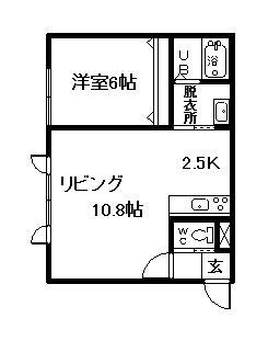 NLCII(1LDK/1階)の間取り写真