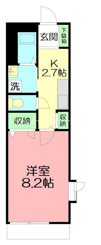 エスポワール桜台(1K/1階)の間取り写真