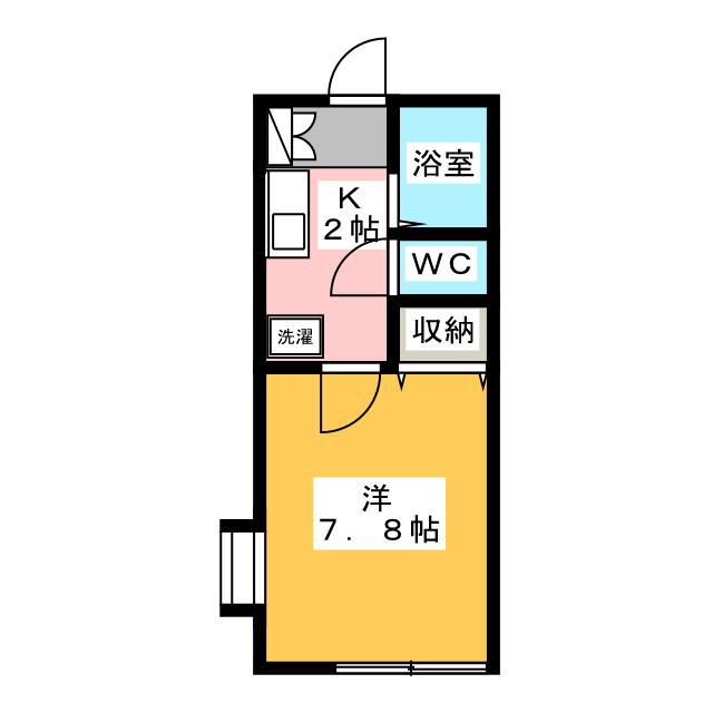 グリーンクレスト(1K/1階)の間取り写真