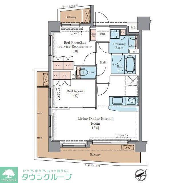 ラグゼナ平井ノース(1SLDK/1階)の間取り写真
