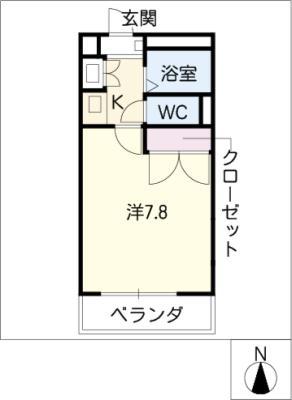 レオパレス長橋(1K/1階)の間取り写真