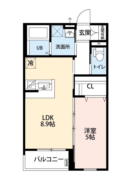ROBOT HOME高宮(1LDK/1階)の間取り写真