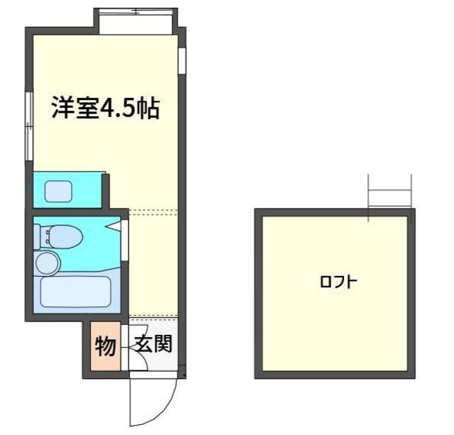 第6コーポ稲垣(ワンルーム/2階)の間取り写真