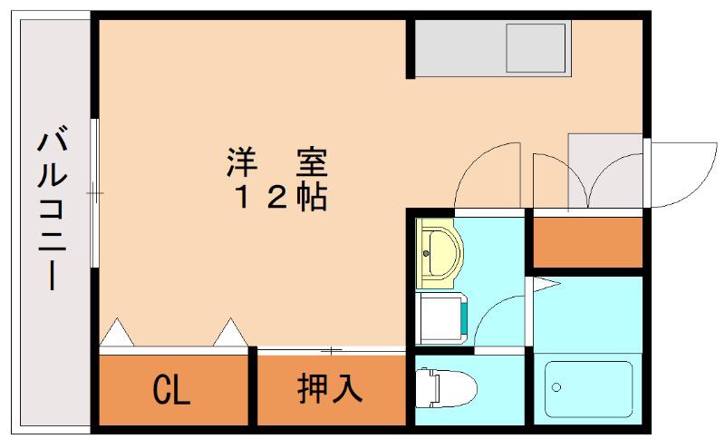 マルトモ(ワンルーム/2階)の間取り写真