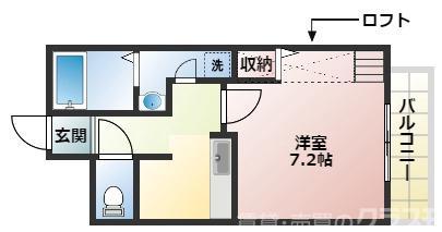 カスターニャ三国本町(1K/5階)の間取り写真