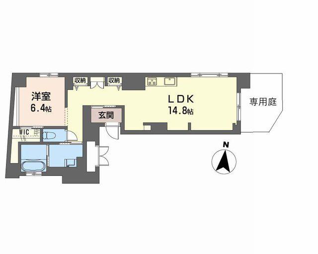 IRENESQUARE(1LDK/1階)の間取り写真
