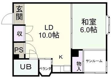 メゾン雅(1LDK/2階)の間取り写真