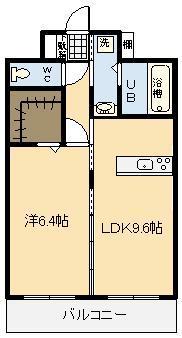 GLANZ(1LDK/3階)の間取り写真