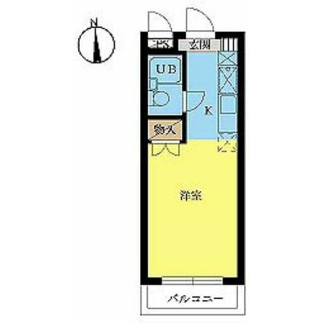 スカイコート向ヶ丘遊園(ワンルーム/3階)の間取り写真