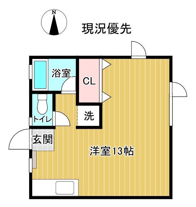 N・HOUSE(ワンルーム/2階)の間取り写真