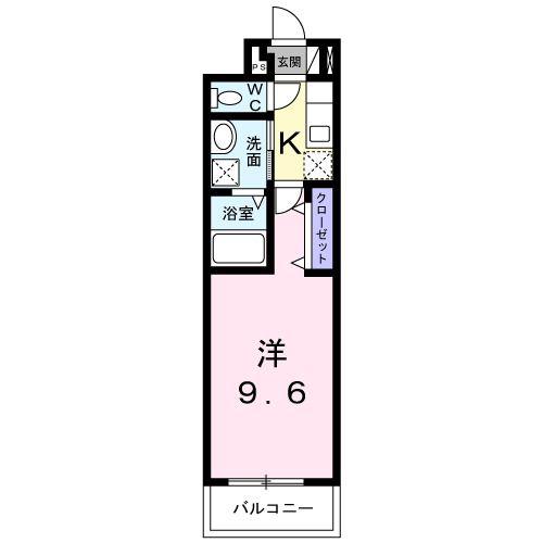 ＪＲ横浜線 片倉駅 徒歩8分 3階建 築5年(1K/3階)の間取り写真