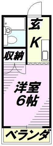 ビューラー小手指(1K/1階)の間取り写真