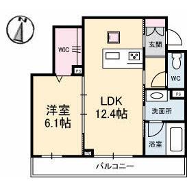 シャーメゾン ベテルギウス(1LDK/2階)の間取り写真