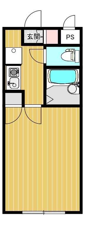 川越市駅前ビル(1K/4階)の間取り写真