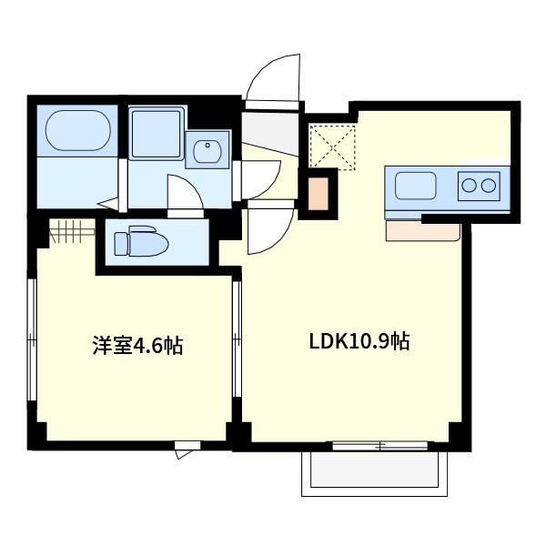 LUONTO HILLS(1LDK/1階)の間取り写真