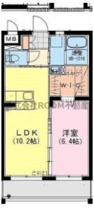 アヴェニール(1LDK/1階)の間取り写真
