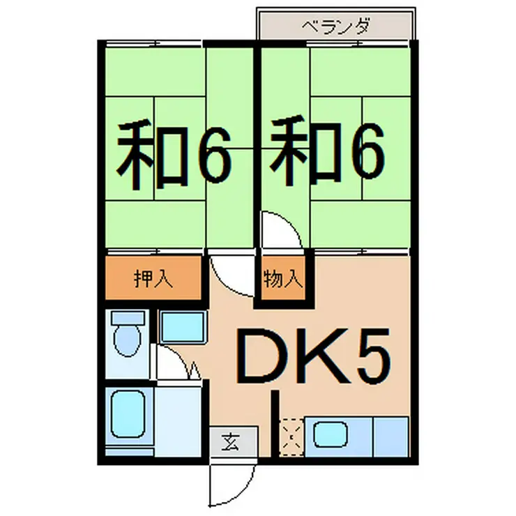 真鶴イワモトハイツ 2階階 間取り